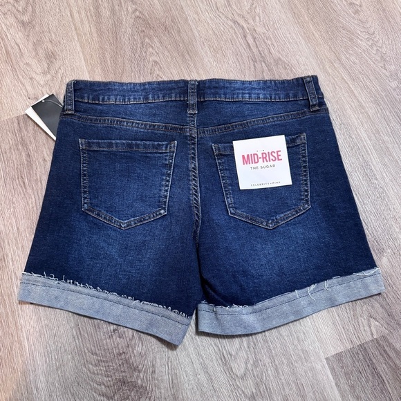Celebrity Pink The Sugar Mid Rise Denim Jean Shorts Cuffed 5 / 27 - Picture 6 of 6